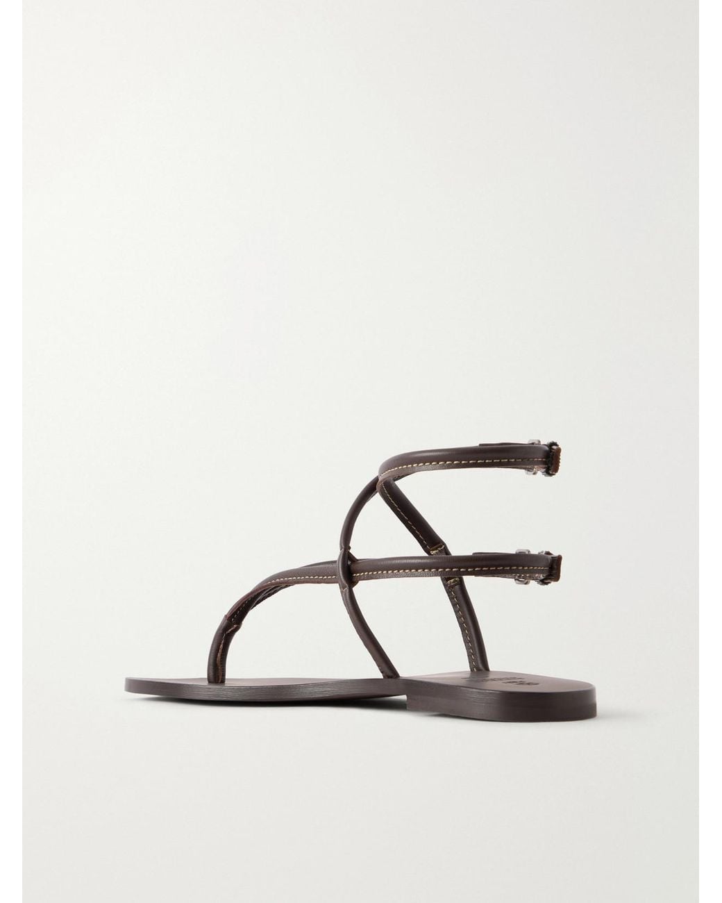 Brunello Cucinelli Natural Leather Thong Sandals