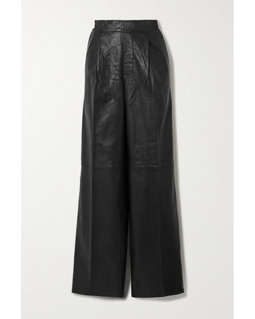 REMAIN Birger Christensen Duchesse Leather Straight-leg Pants in Black ...