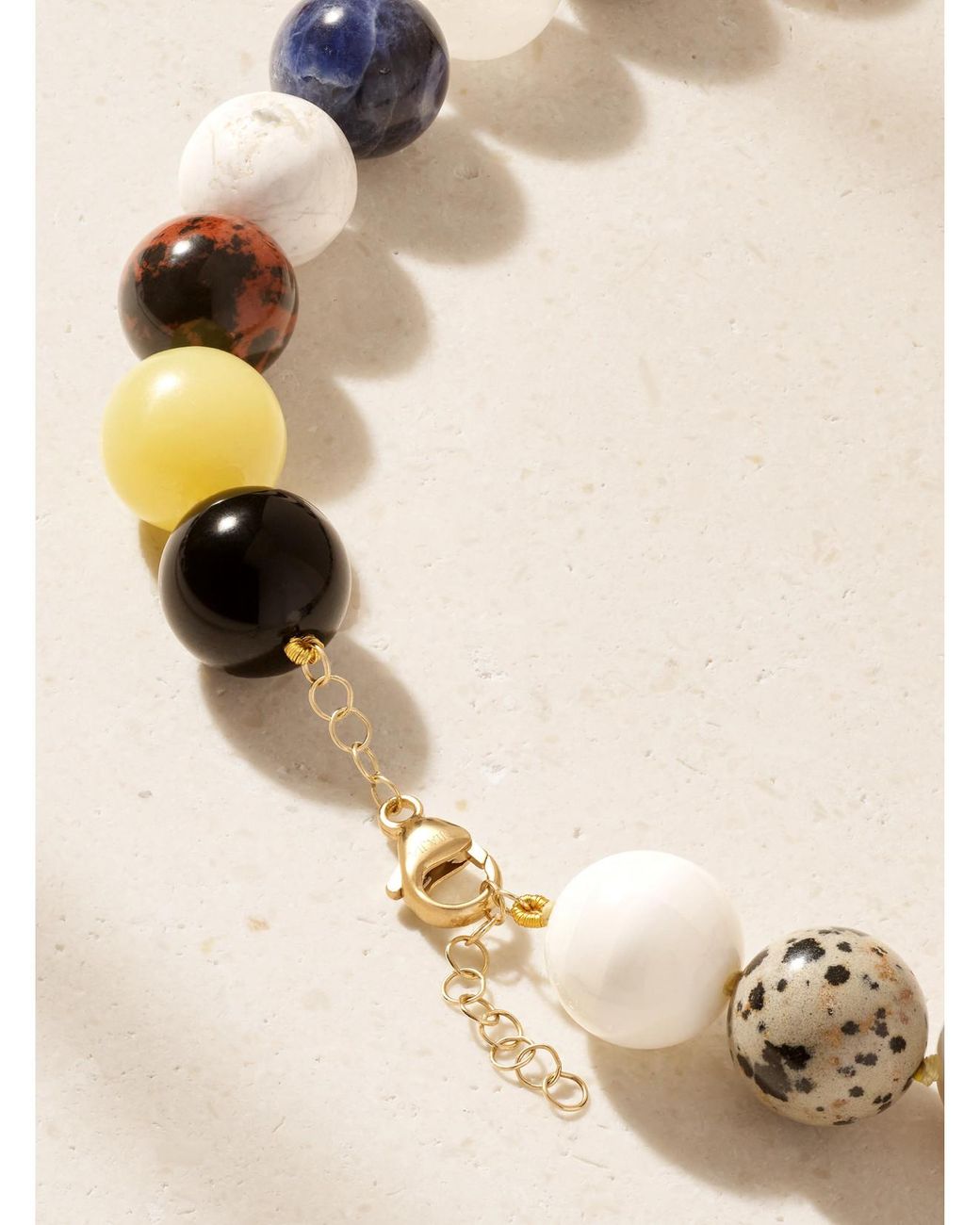 JIA JIA Natural 14-Karat-Stone Beaded Necklace