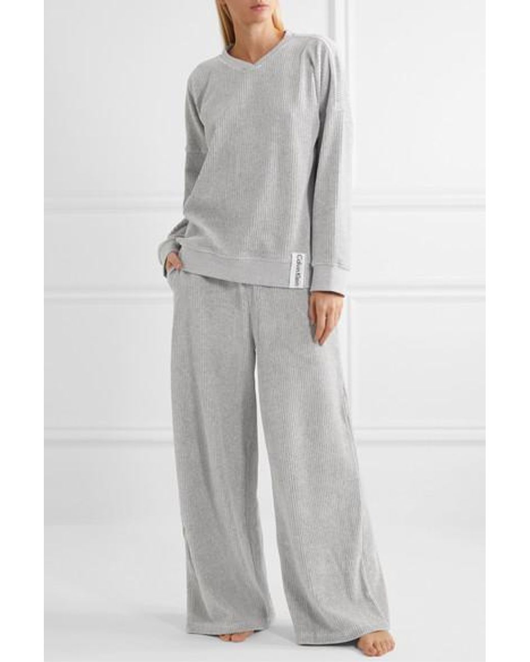 Velour Lined thick ribbed sweatpants – Cleioner