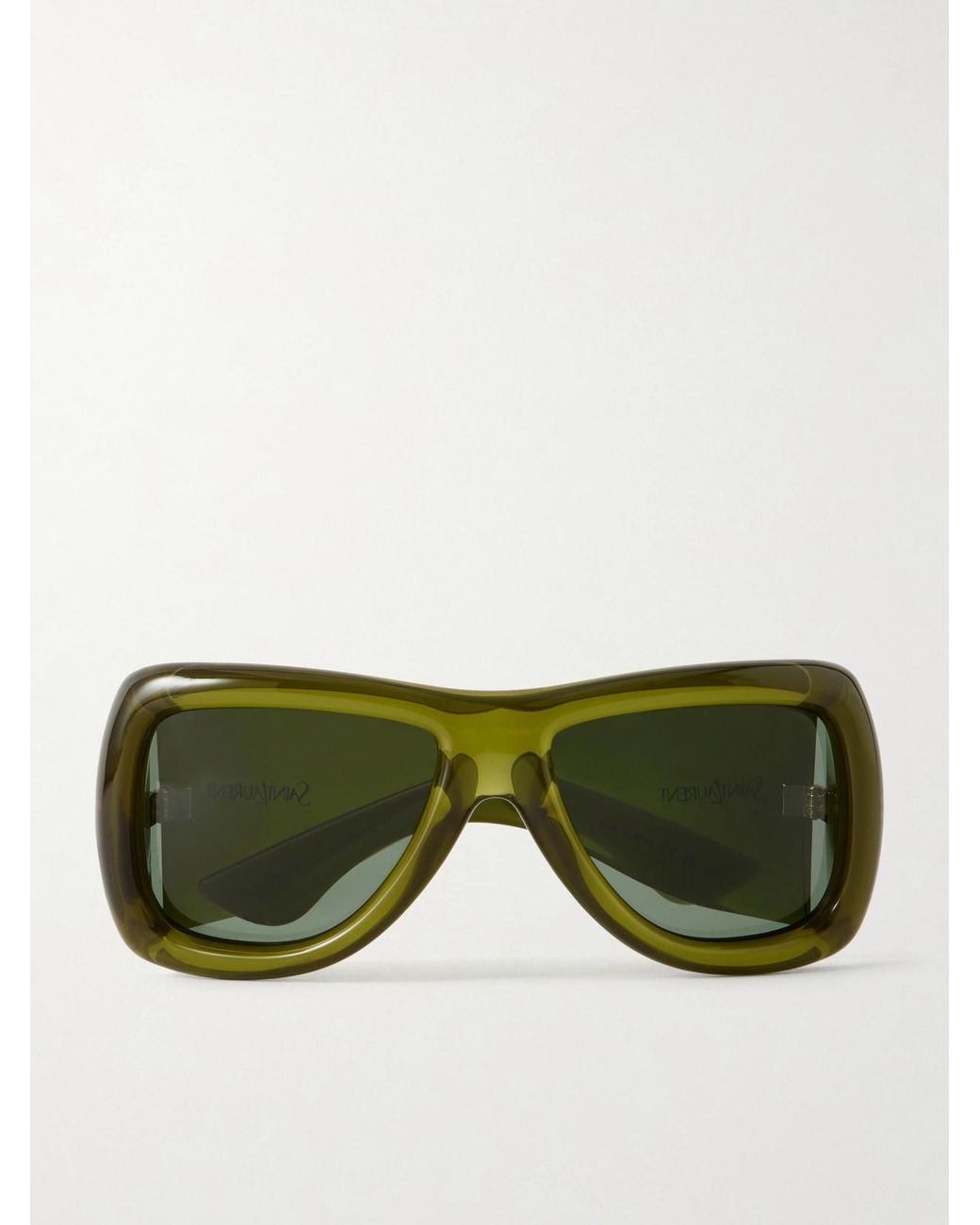 Saint Laurent Green Sl 902 Howl D-Frame Acetate Sunglasses