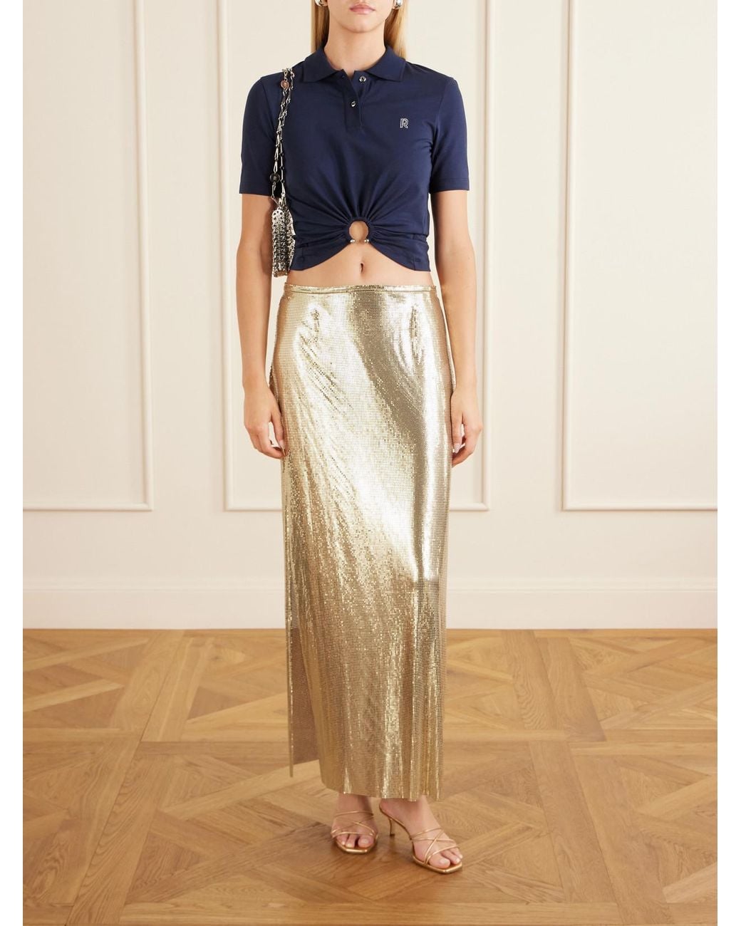 Rabanne White Chainmail Maxi Skirt
