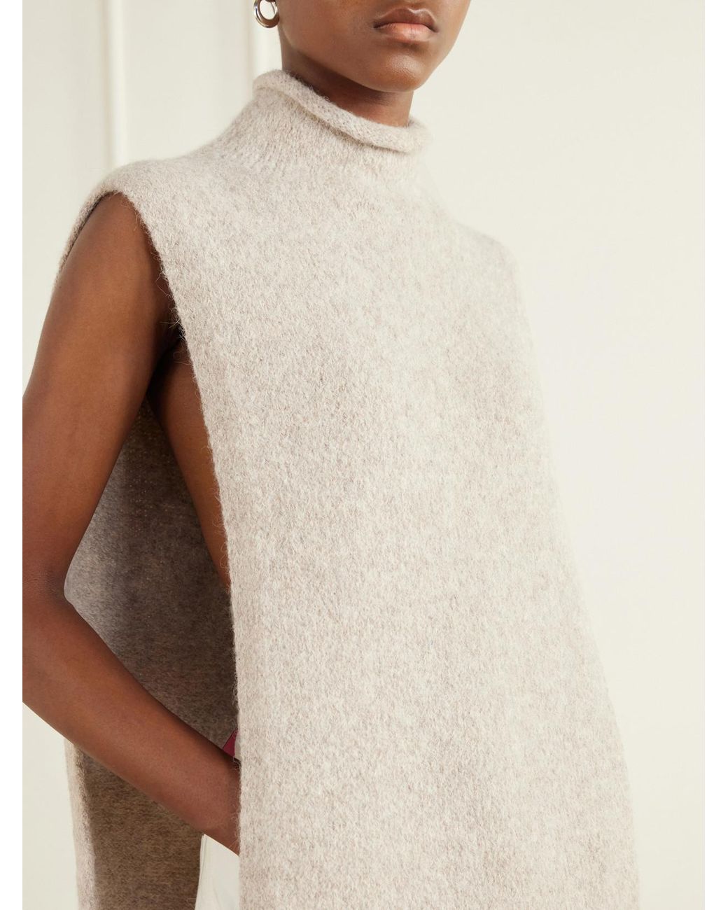 Lauren Manoogian Natural Alpaca-Blend Turtleneck Tank