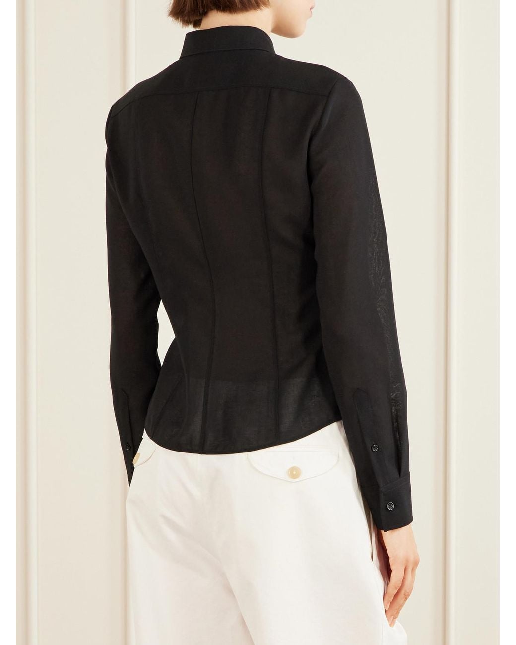 Jil Sander Blue Wool Shirt