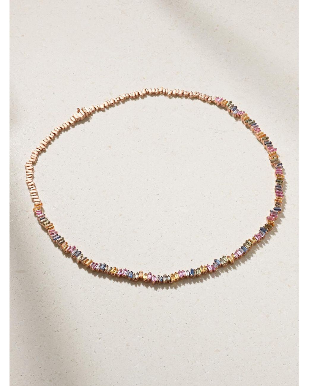 Suzanne Kalan Natural 18-Karat Rose Sapphire Necklace