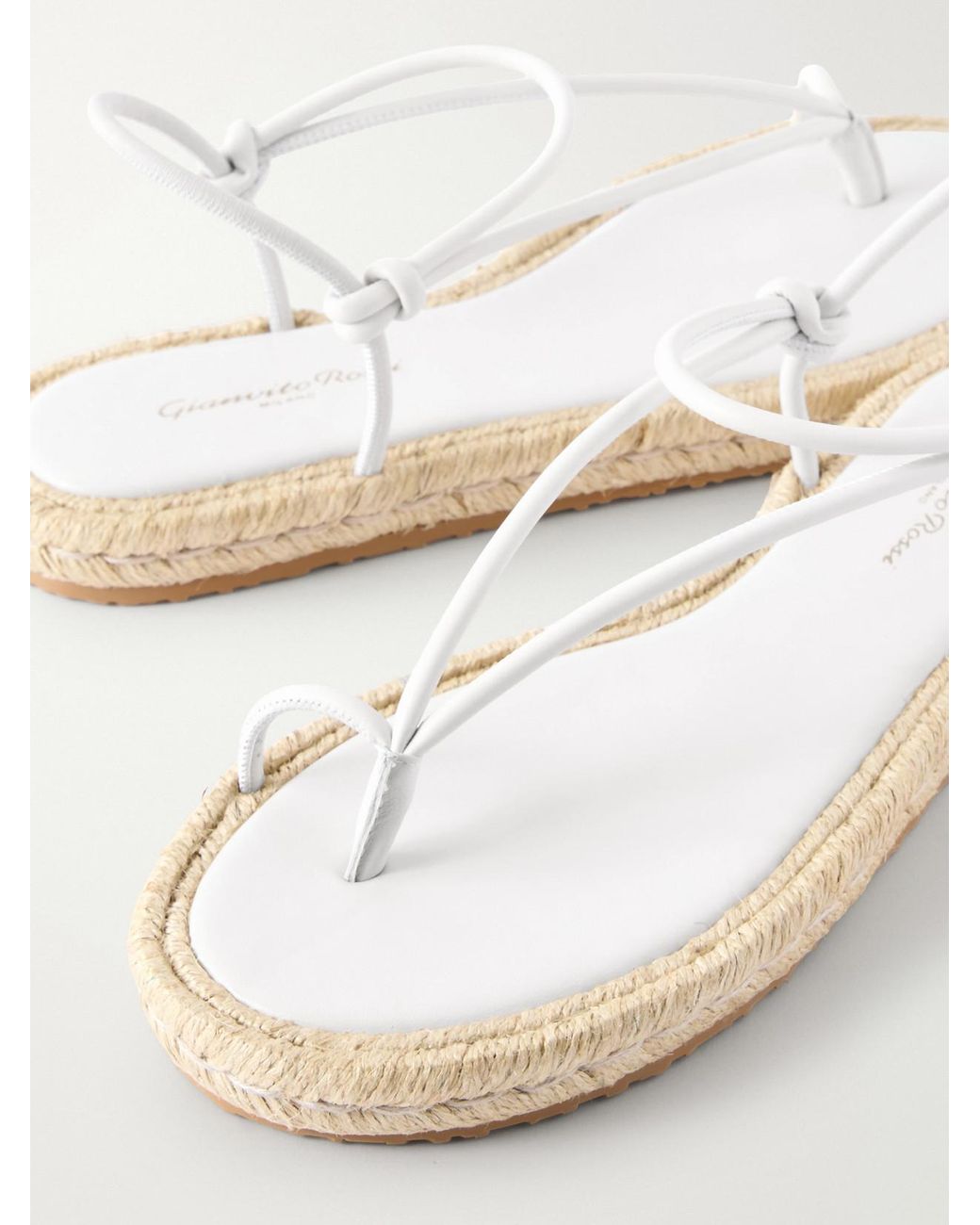 Gianvito Rossi Natural Leather Espadrille Sandals
