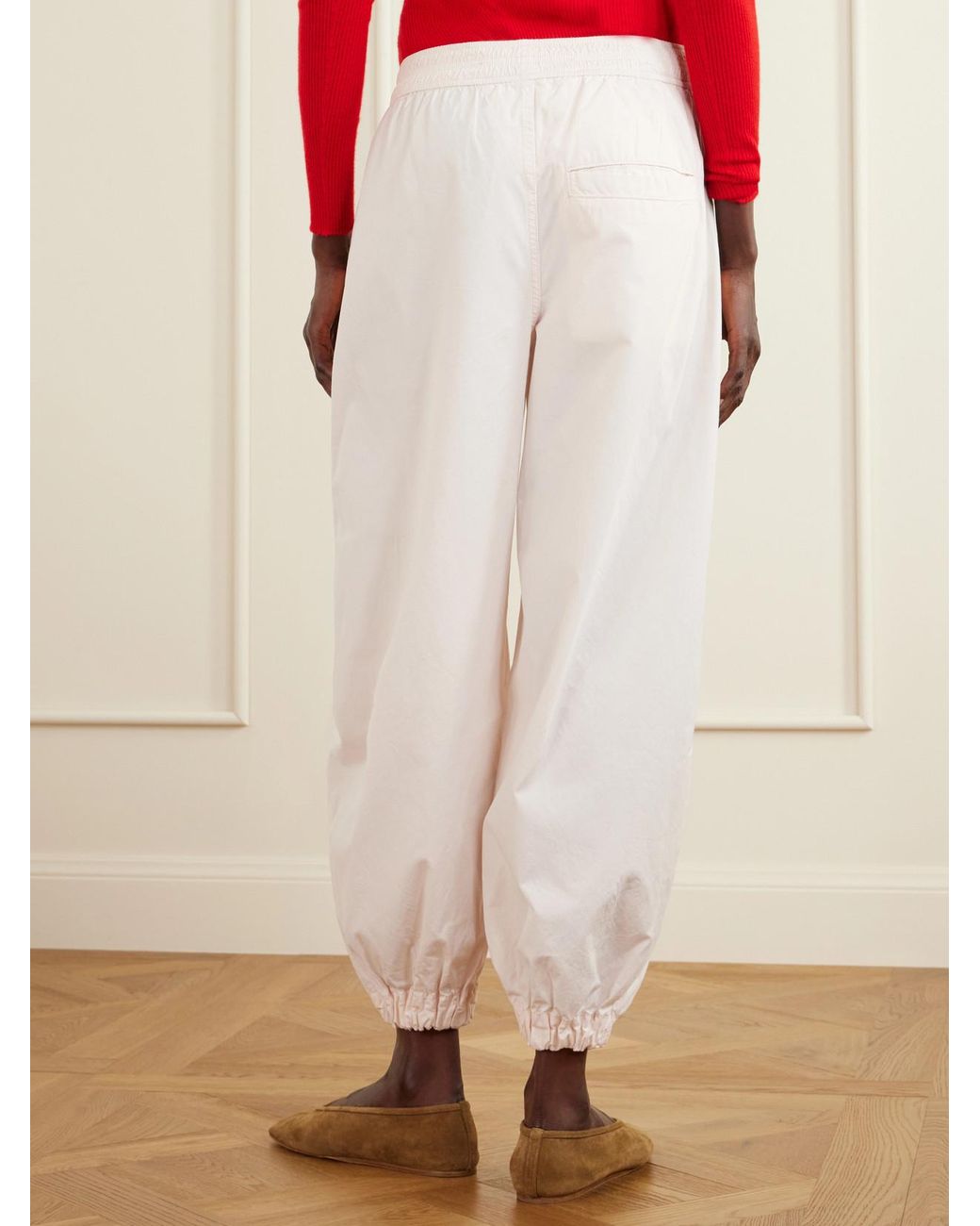 RÙADH Natural Forbes Organic Cotton-Poplin Balloon Pants