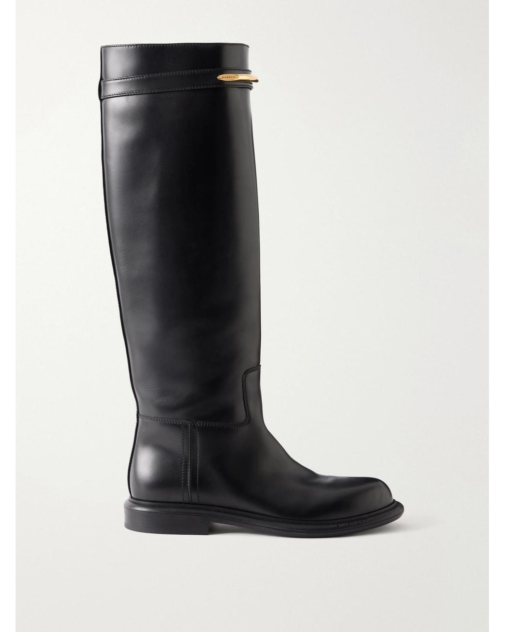 Givenchy Black Pinch Leather Knee Boots