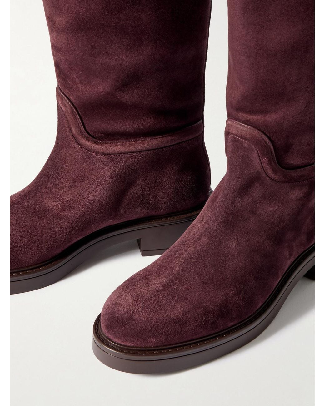 Stuart Weitzman Red Celia Suede Knee Boots