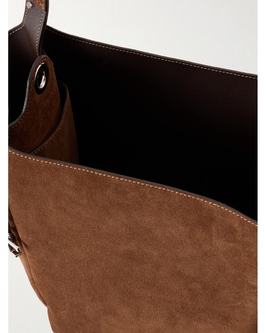 Tod's Brown Apa Secchiello Piccolo Suede Shoulder Bag
