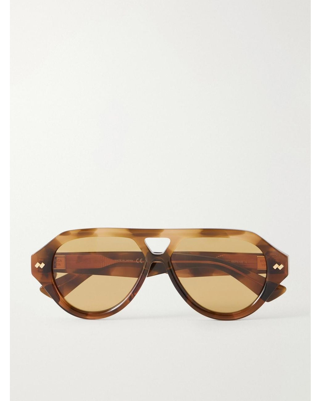 Bottega Veneta Natural Dizzy Aviator-Style Recycled-Acetate Sunglasses