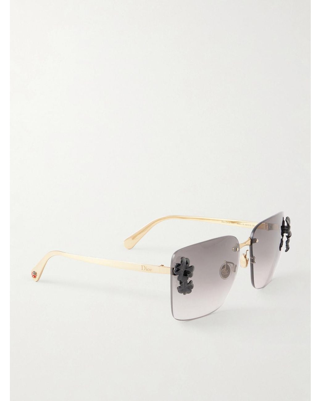 Dior Metallic Dior Clover S2U Square-Frame-Tone Sunglasses