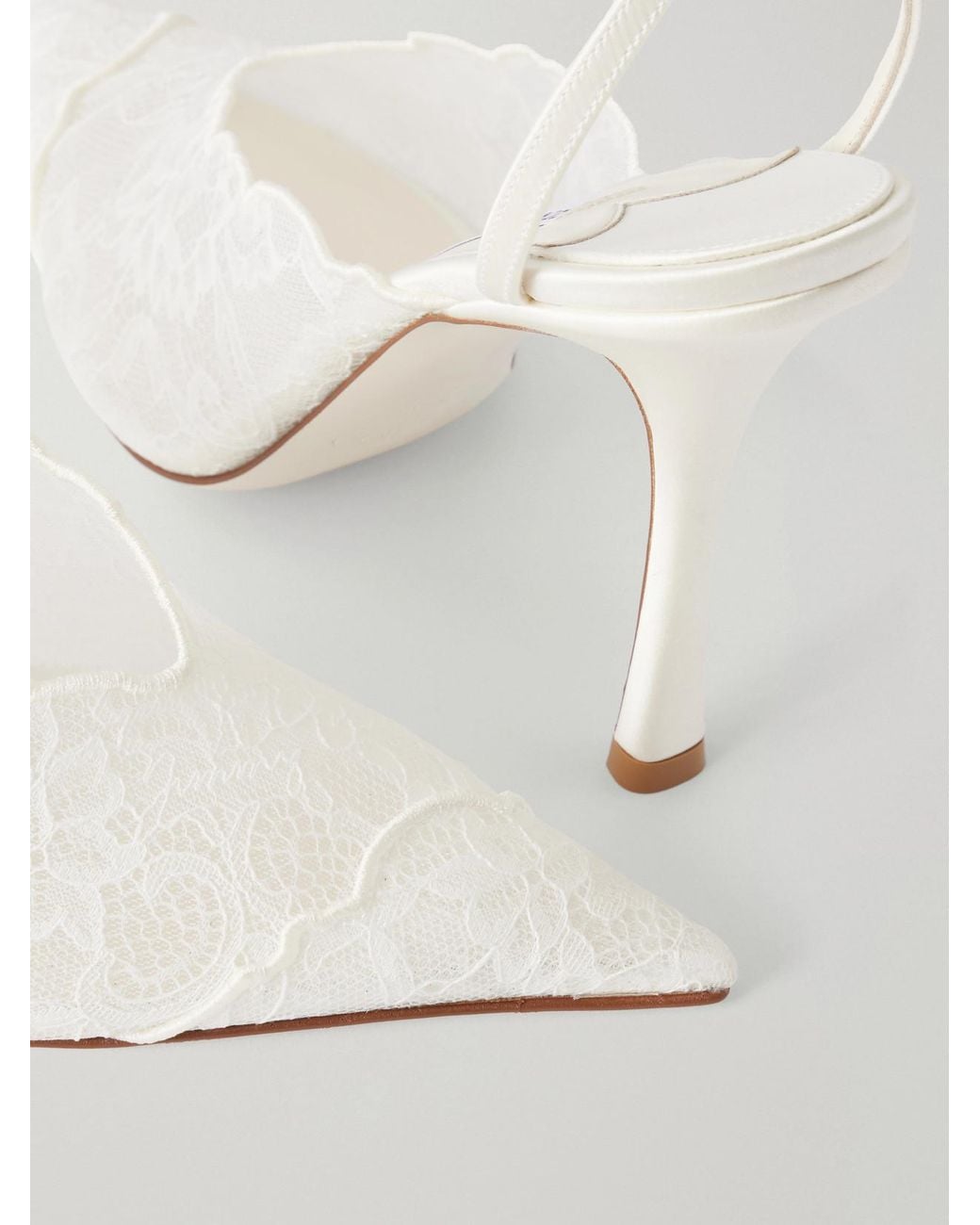 Jimmy Choo Natural Faiz 100 Lace Pumps