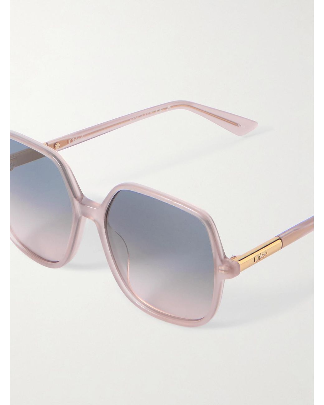 Chloé Natural Judy Round-Frame Acetate Sunglasses