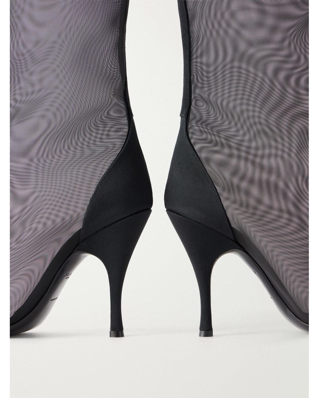 Alaïa Gray Tube 100 Tulle Knee Boots