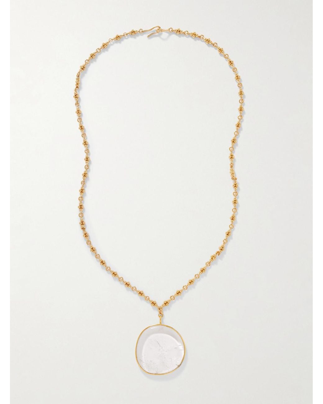 Tohum Design White Plated Quartz Necklace