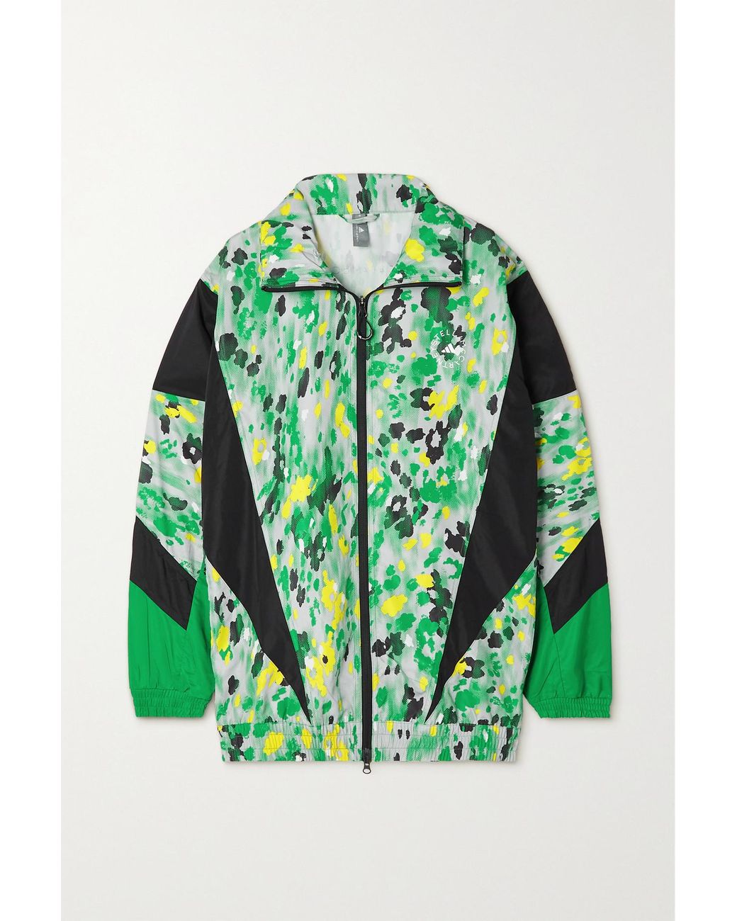 adidas By Stella McCartney Oversized Paneled Printed Recycled-shell Track  Jacket in Green | Lyst Canada