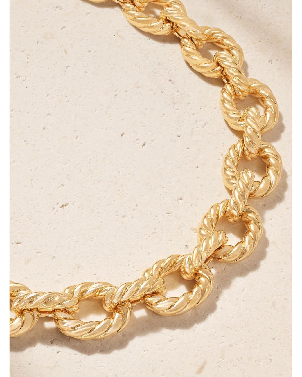 David Yurman Natural Sculpted Cable 18-Karat Necklace