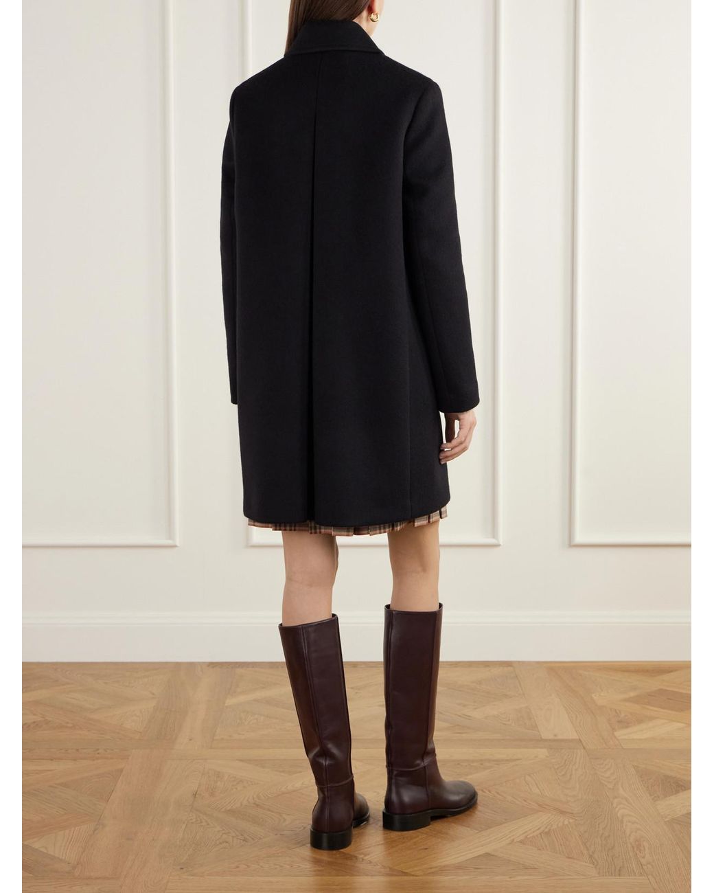 Burberry Black Gosford Wool And Cashmere-Blend Felt Coat