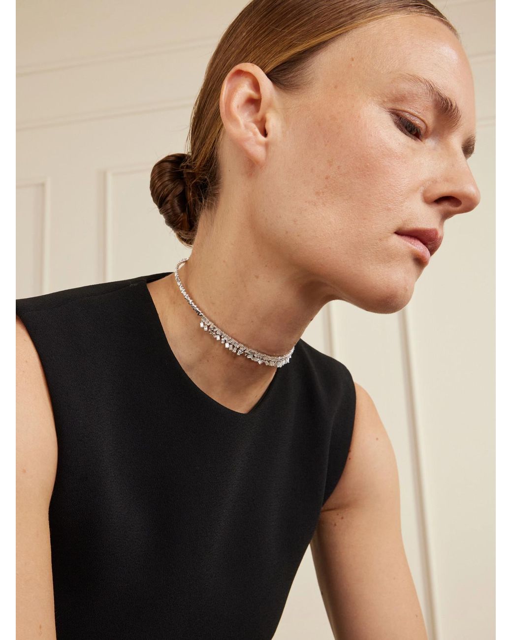 Suzanne Kalan Natural 18-Karat Diamond Necklace