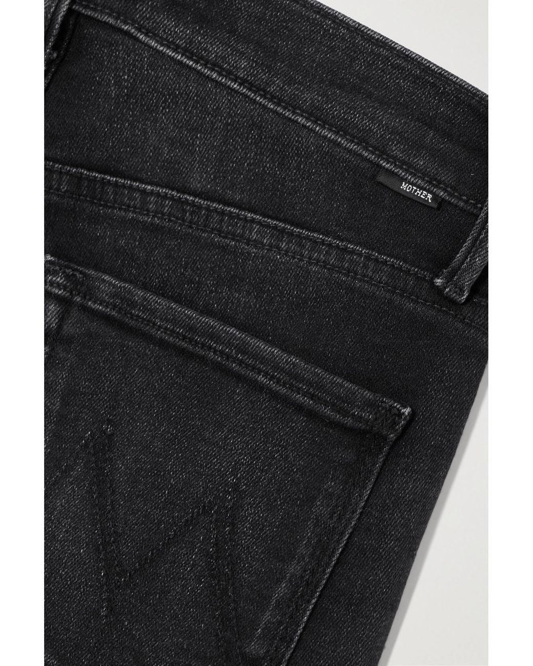 Mother Black The Mid Rise Dazzler Ankle Slim-Fit Jeans