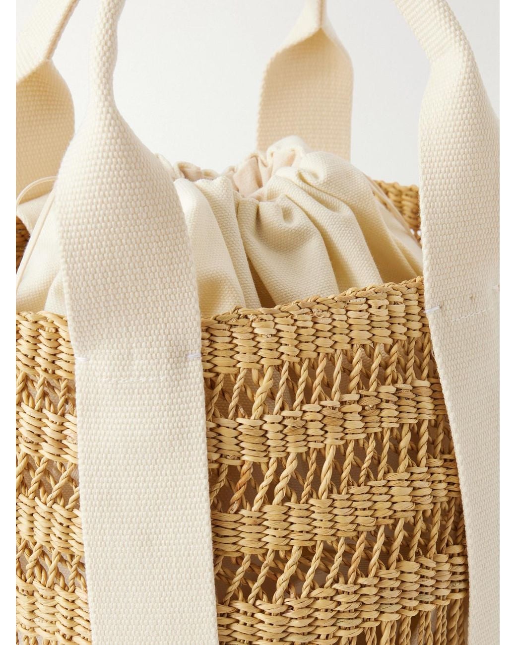 Muuñ Natural Mixy Raffia Bucket Bag