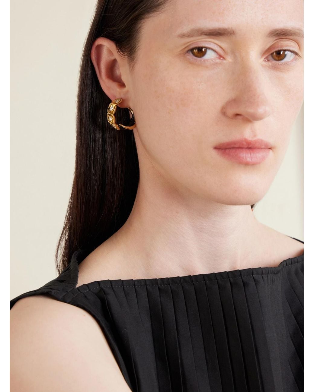 Nikos Koulis Natural Look 18-Karat, Enamel And Diamond Earrings
