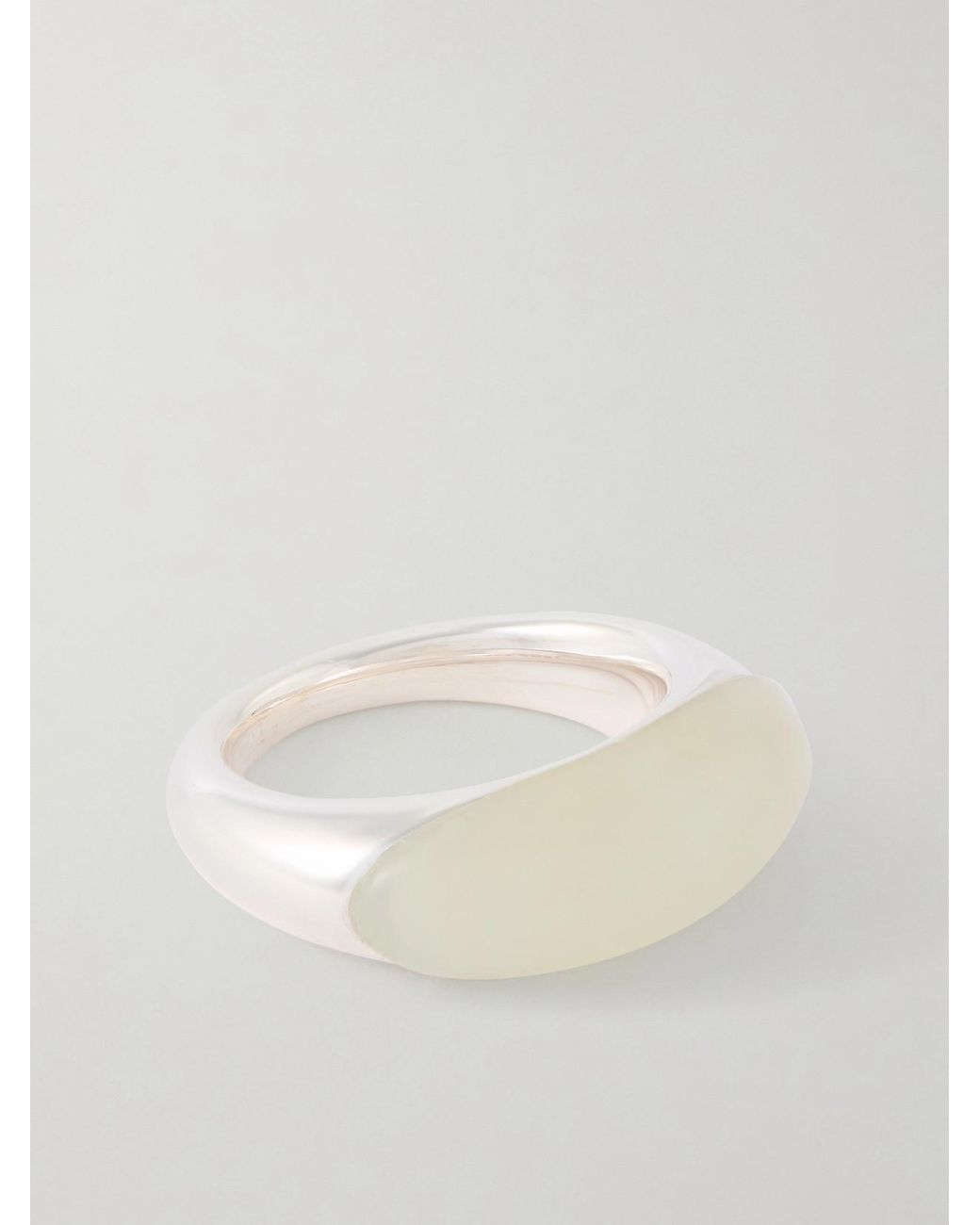 LIE STUDIO White Beatrice And Serpentine Ring