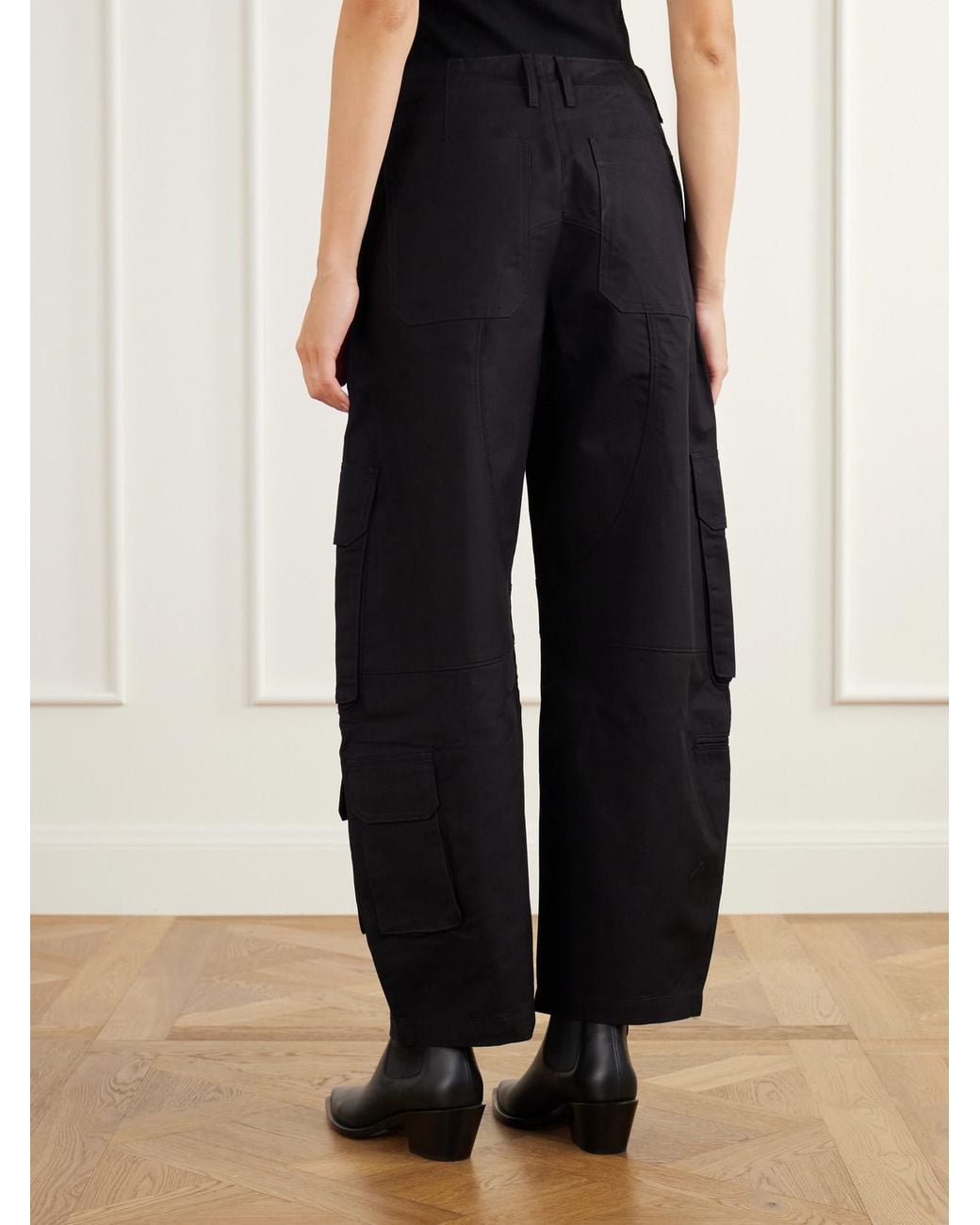 Agolde Blue Ambika Utility Cotton-Sateen Barrel-Leg Pants