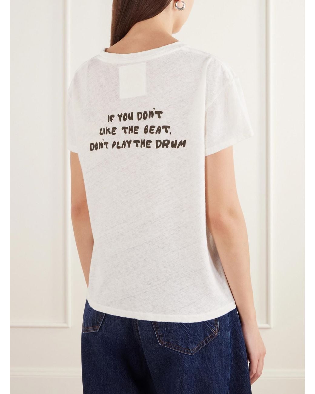 Mother Natural The Sinful Printed Cotton And Linen-Blend Jersey T-Shirt