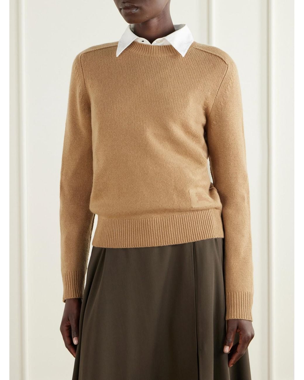 Burberry Natural Cashmere-Blend Sweater