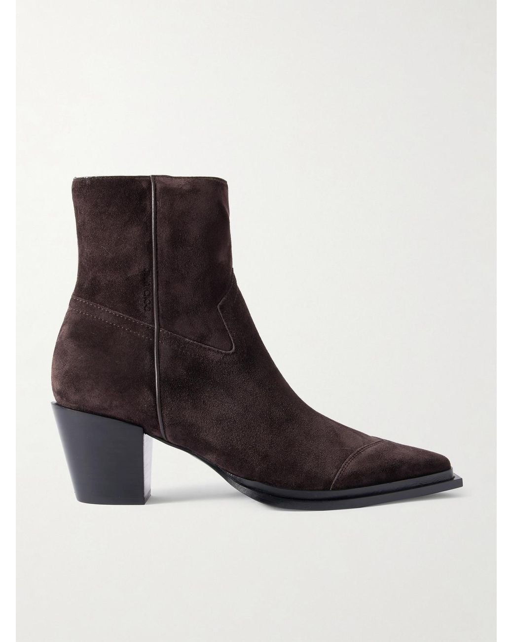 Jimmy Choo Black Cece 60 Suede Ankle Boots