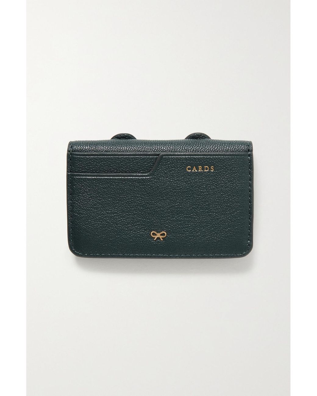 Anya Hindmarch Crocodile Textured-leather Cardholder in Green