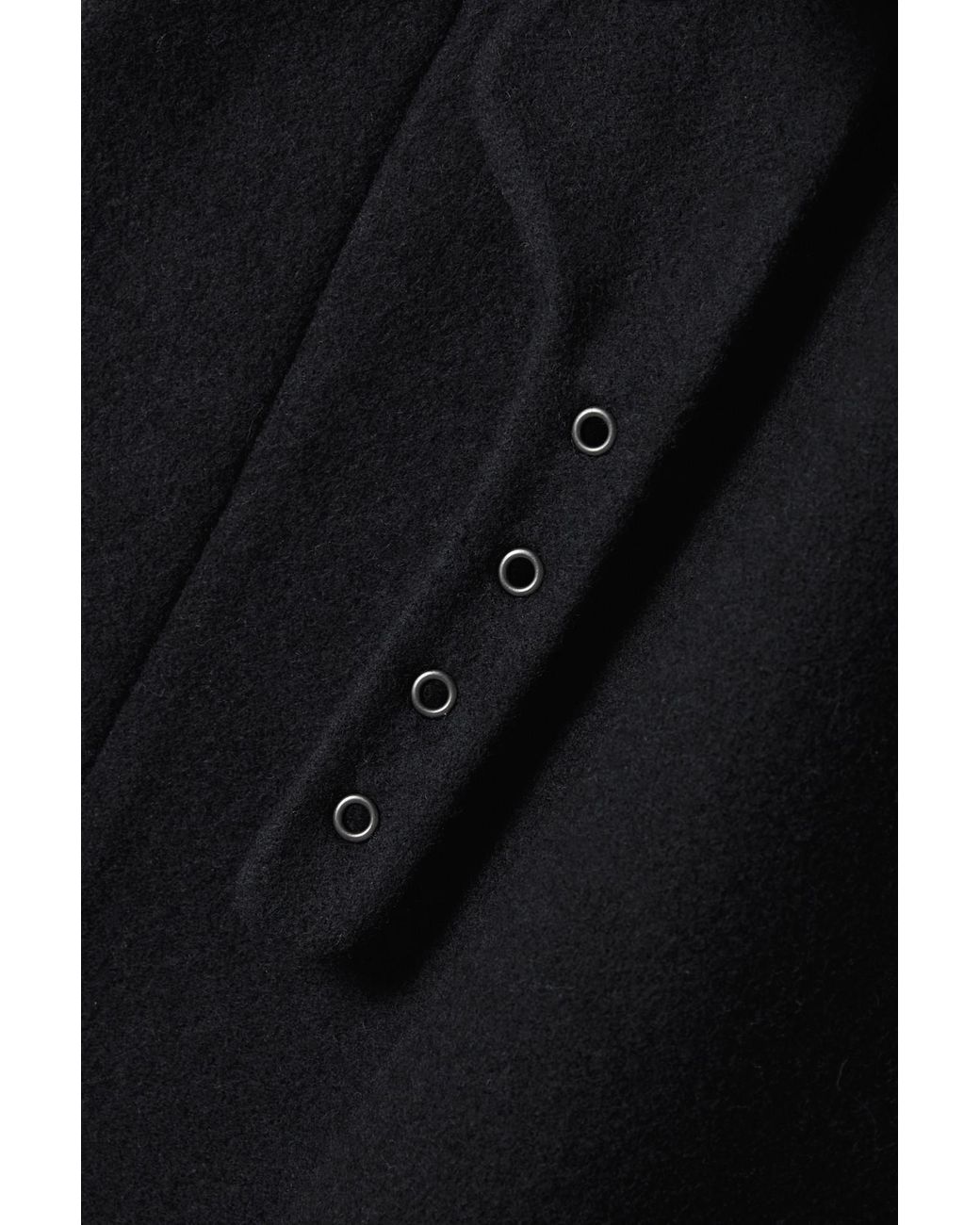 Tibi Belted Wool-blend Coat in Black | Lyst