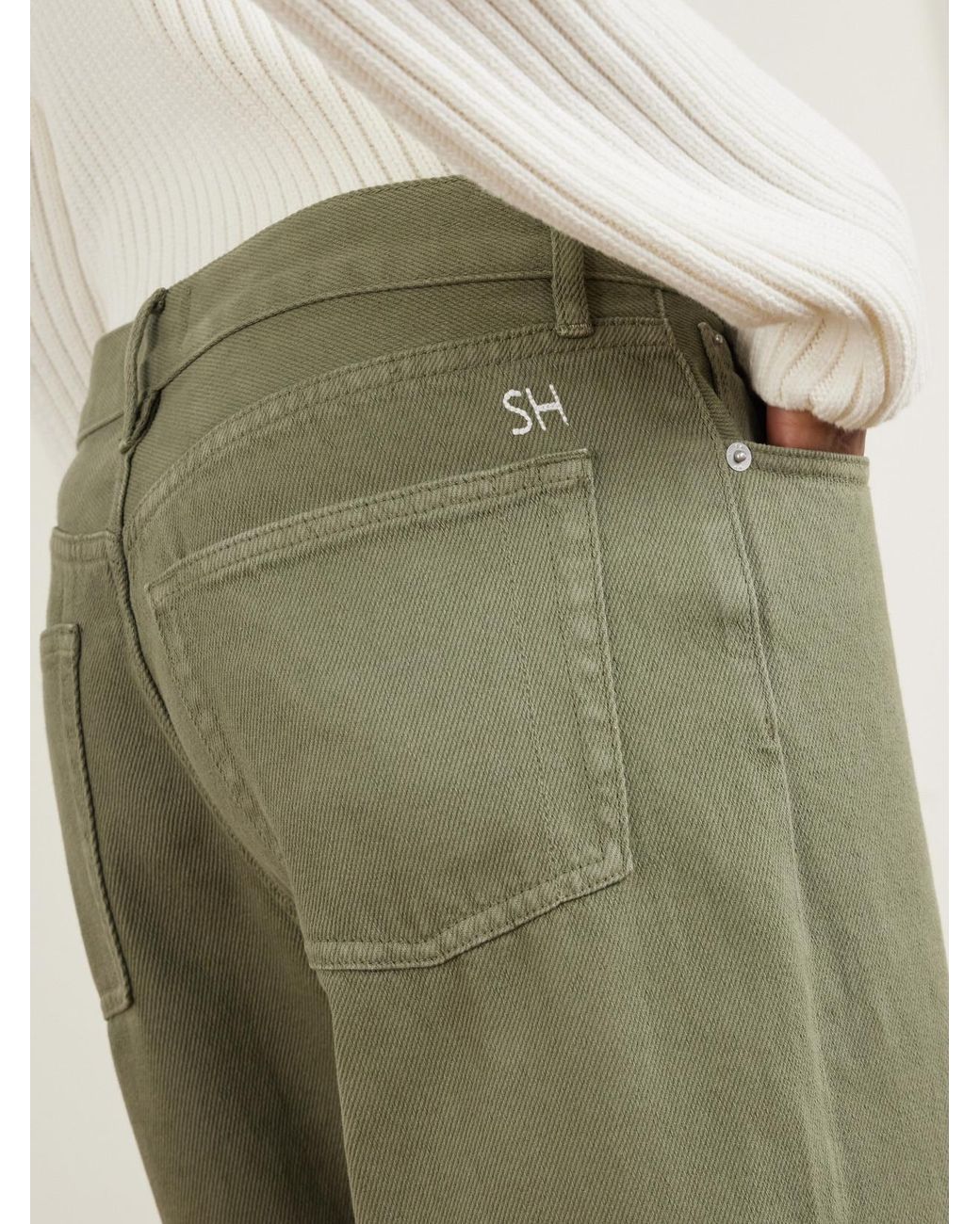 Still Here Green Everyday Mid-Rise Straight-Leg Jeans