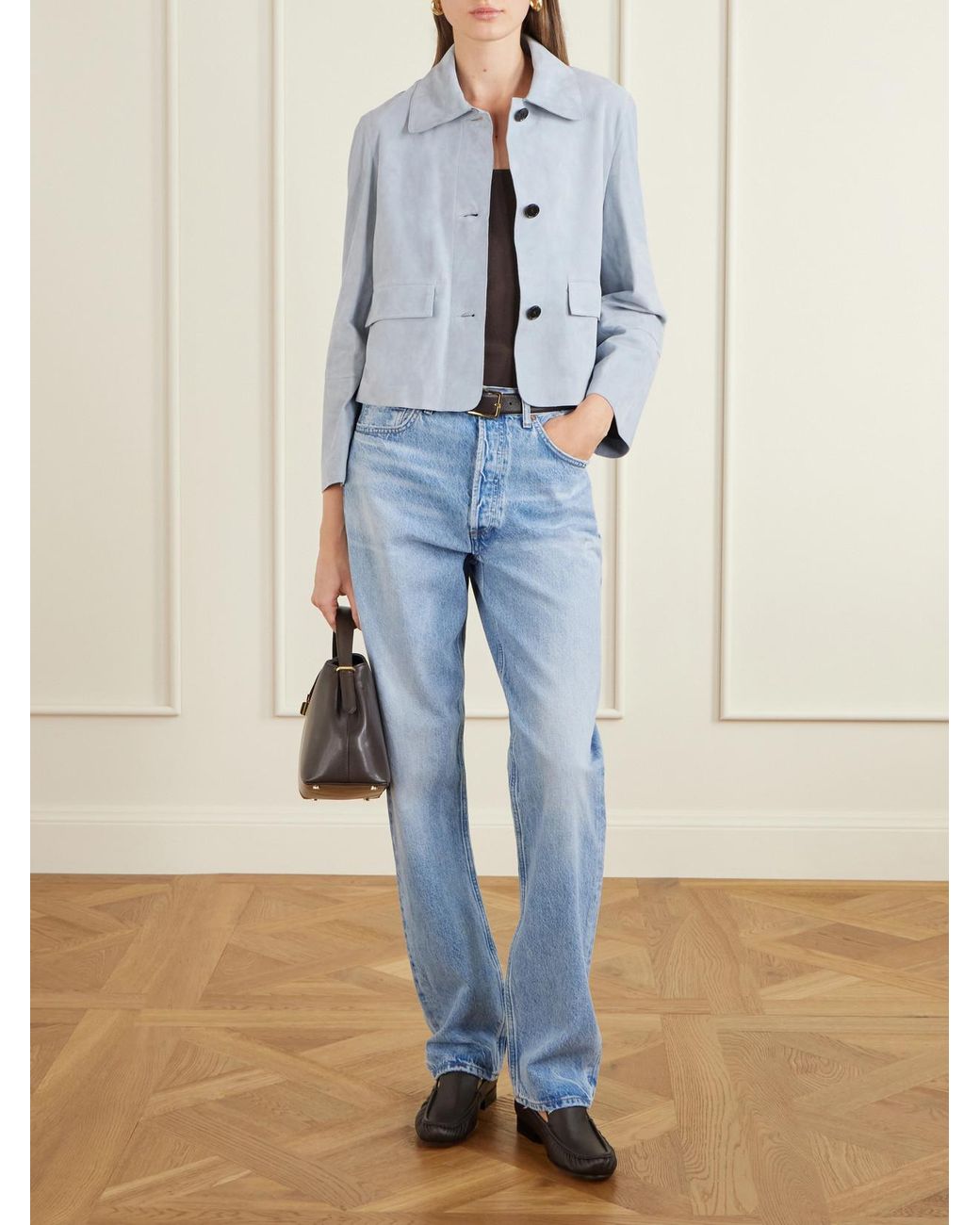 Arma Blue Fem Suede Jacket