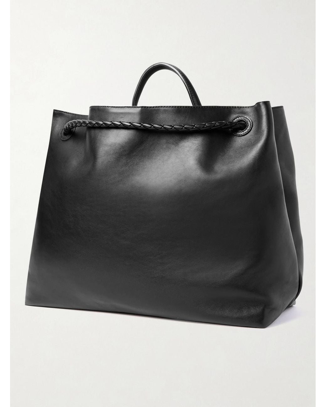 Bottega Veneta Black Andiamo Large Intrecciato Leather Tote