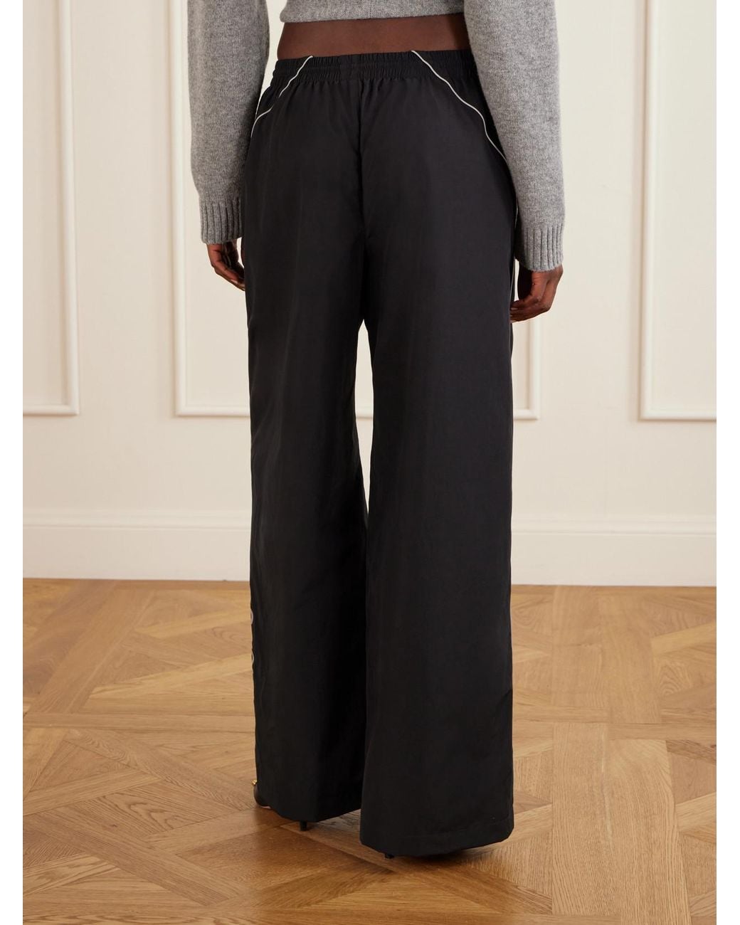 Balenciaga Blue Cotton-Blend Shell Pants