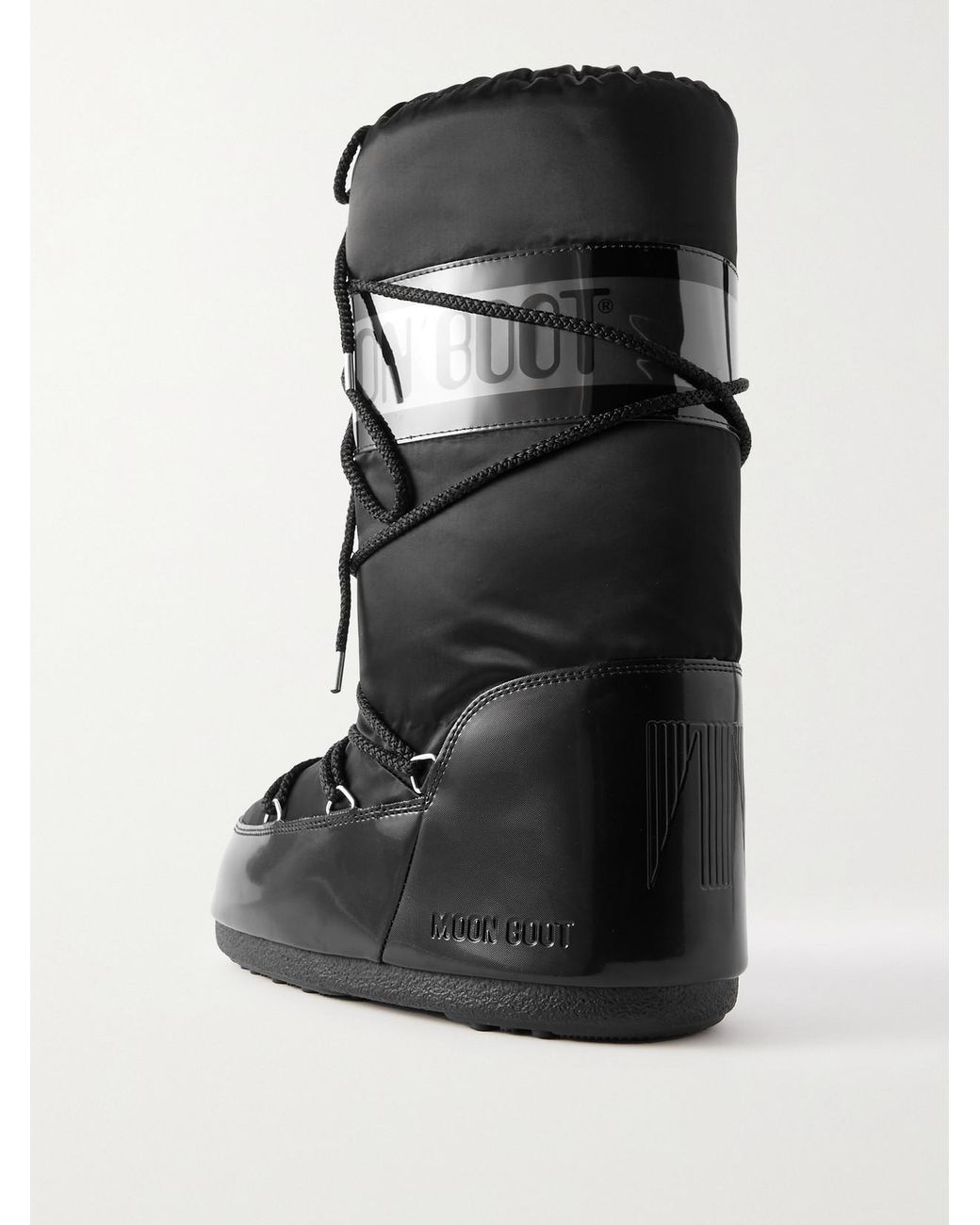 Moon Boot Black Icon Glance Logo-print Shell Boots
