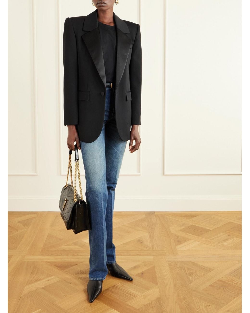 Saint Laurent Black Cotton-Jersey T-Shirt