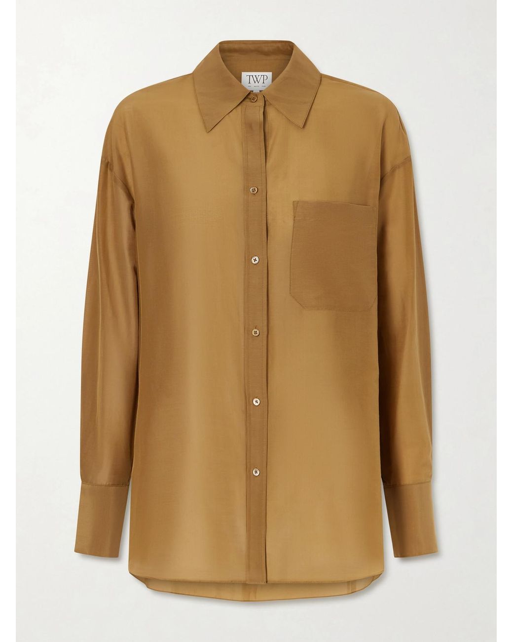 Twp Natural Big Joe Cotton And Silk-Blend Shirt