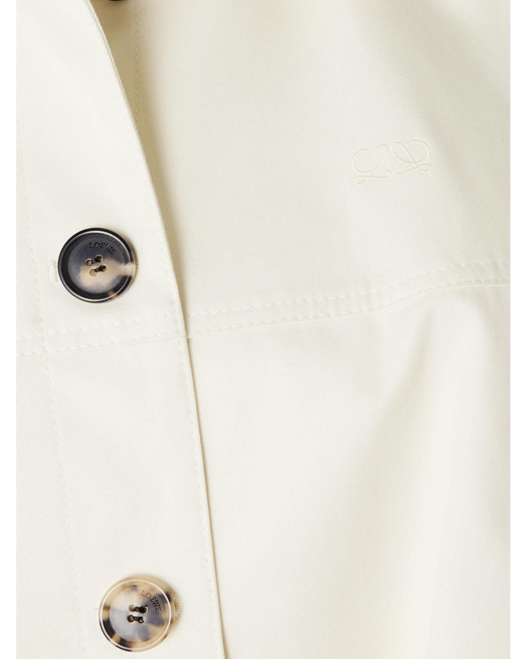 Loewe Natural Embroidered Cotton And Silk-Blend Jacket