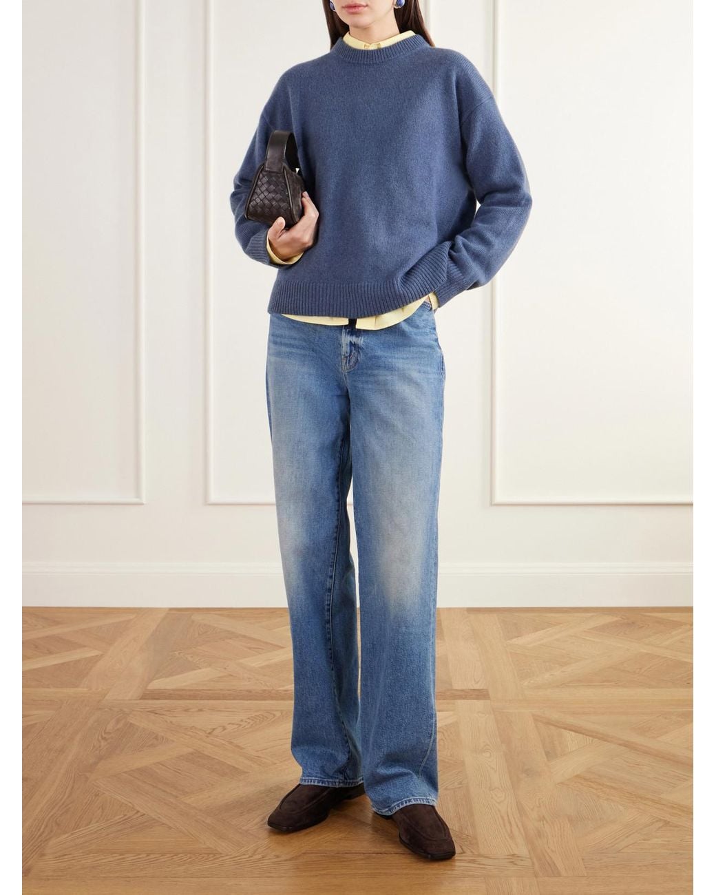 The Elder Statesman Blue Zuma Cashmere Sweater