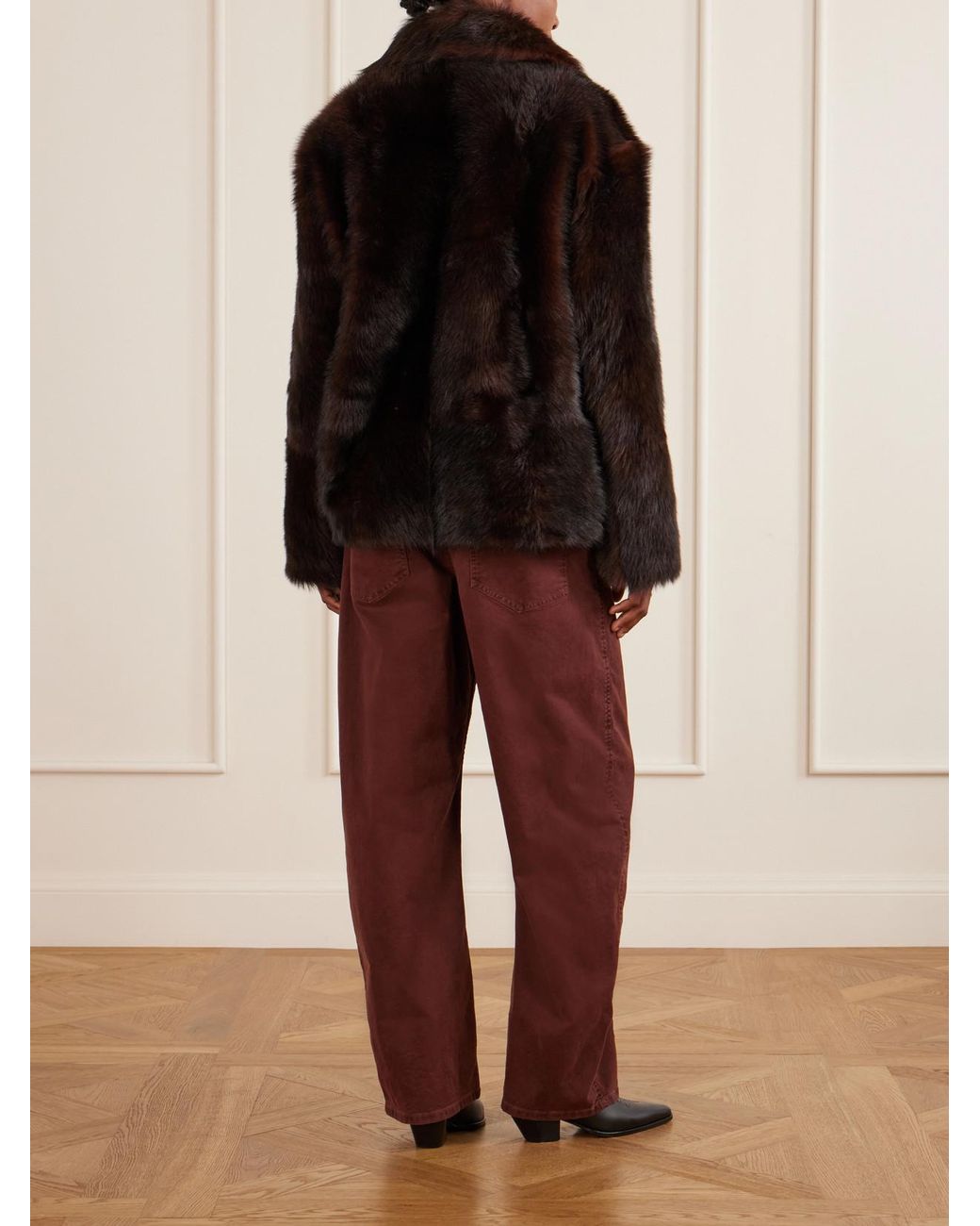Nili Lotan Black Cleophee Shearling Jacket