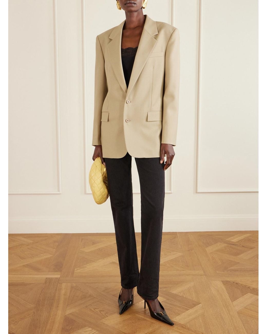 Saint Laurent Natural Wool And Silk-Blend Blazer
