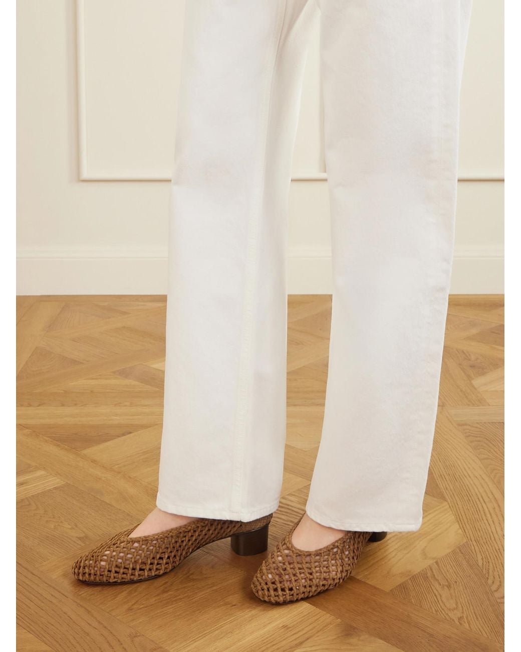 Le Monde Beryl Brown Woven 40 Suede Pumps
