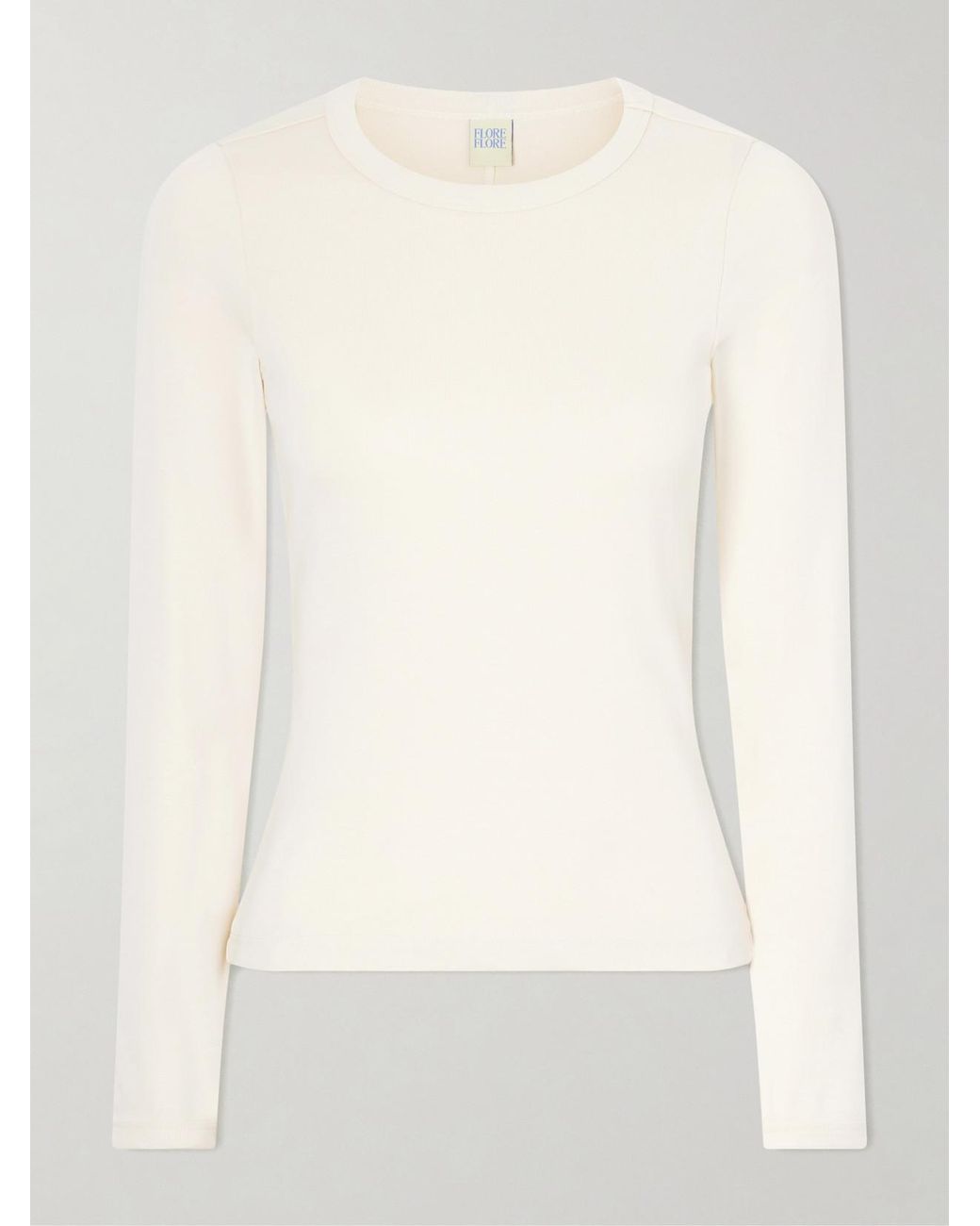 Flore Flore White Max Organic Cotton-Jersey T-Shirt