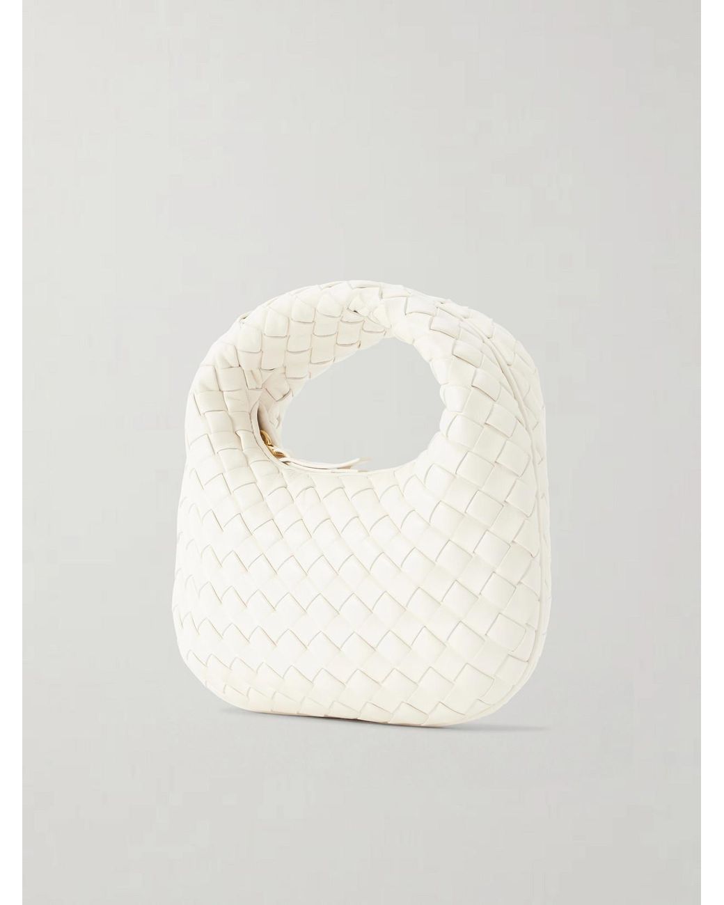 Bottega Veneta Natural Baby Veneta Intrecciato Leather Top-Handle Bag