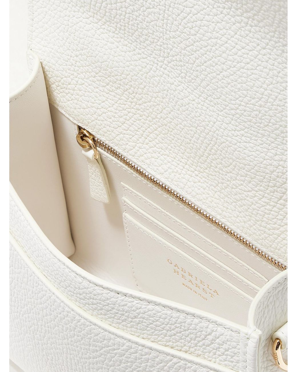Gabriela Hearst Natural Leonora Small Textured-Leather Shoulder Bag