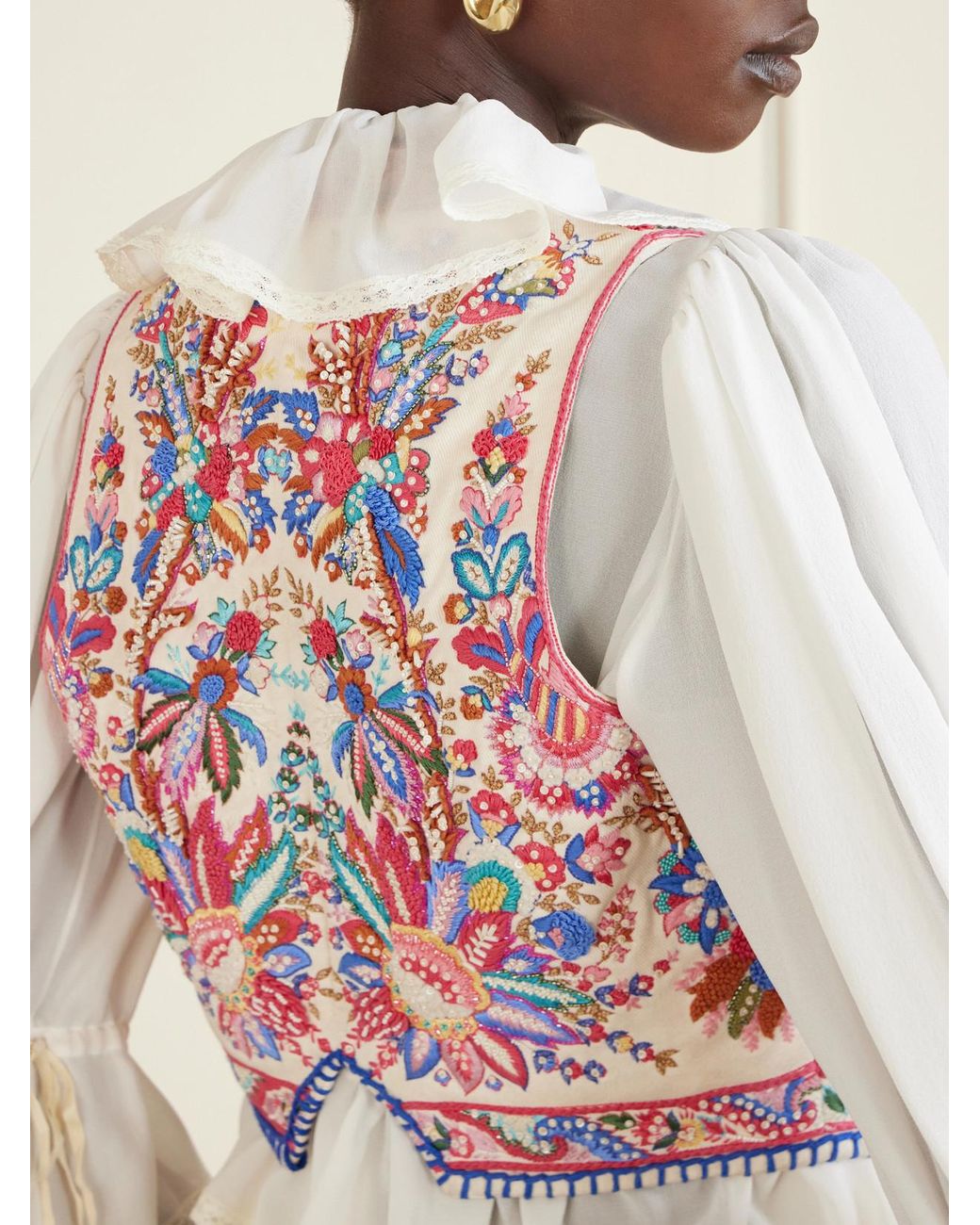 Etro Embroidered Cotton Vest